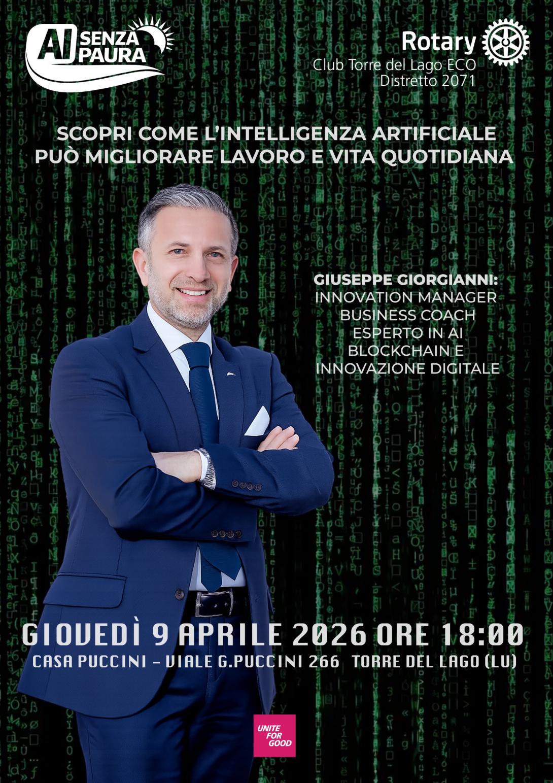 Convegno AI Rotary Club Torre del Lago