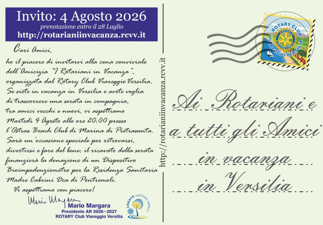 rotariani in vacanza 2026
